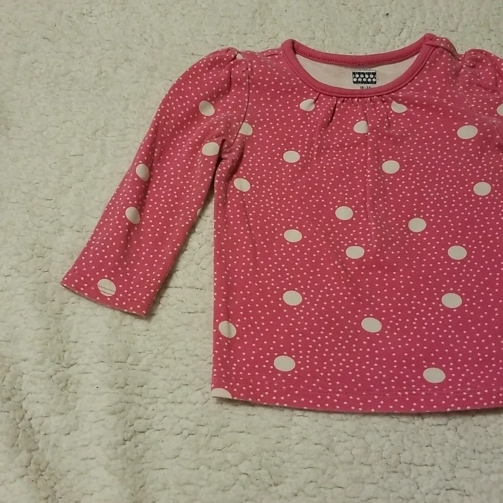 Old Navy Toddler Girl's Polkadot Long Sleeve Shirt